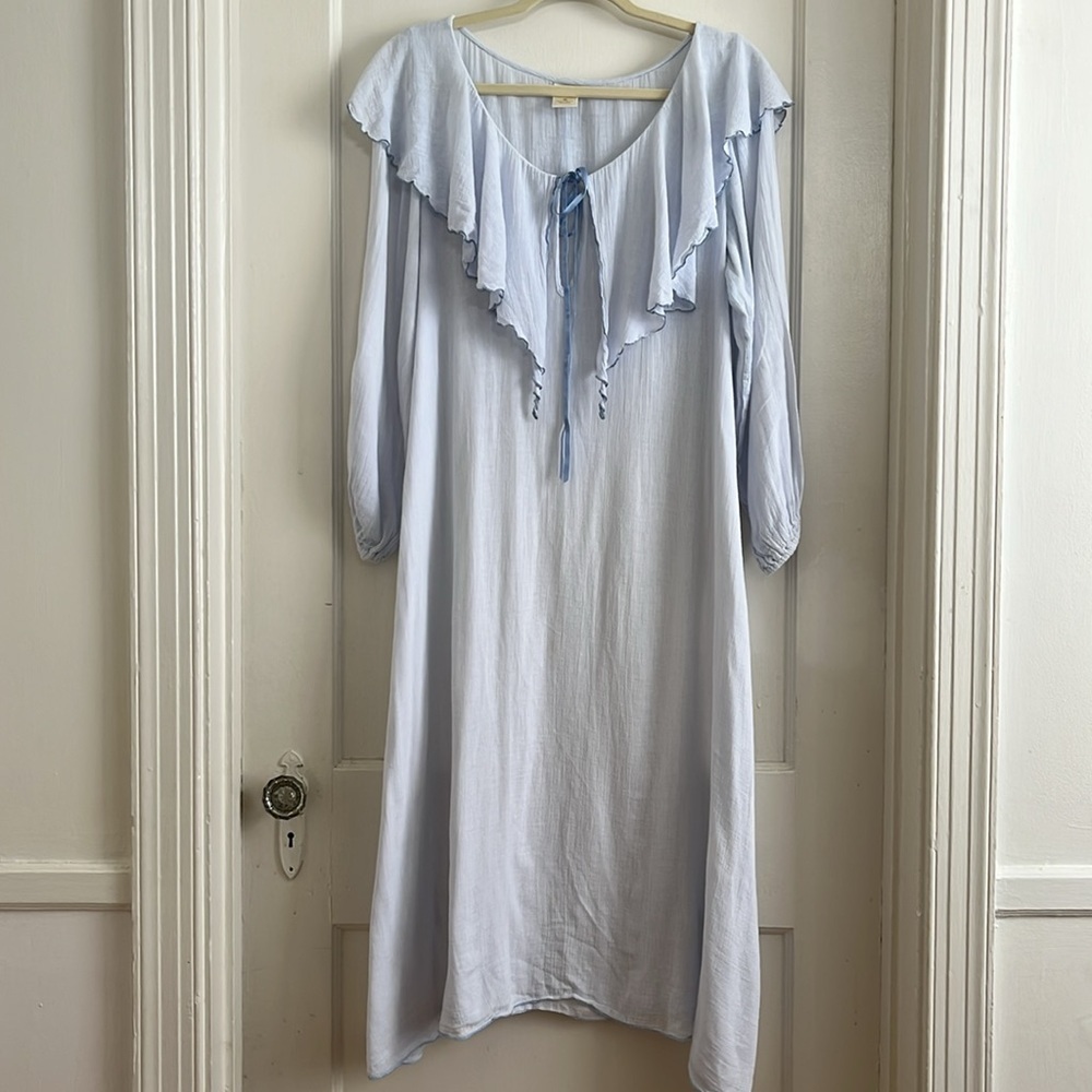 RARE 80s Gold Tag Victoria’s Secret 100% Cotton Gauze Peignoir Nightgown Dress